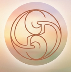 Grace & Grounded lined heart mark